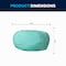 Flash Furniture Bean Bag Chair, 42 in W 42" L 19" H DG-BEAN-LARGE-SOLID-MTGN-GG - alternate 9
